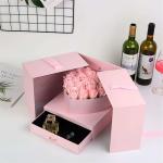 Wedding Party Industrial Square Candy Box with Handmade Double Door and Rotating