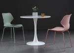 Polypropylene Pink Green Plastic Dining Chair Dustproof