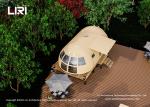 Panorama Dome Luxury Glamping Tent With PVC Cover Wooden Structure