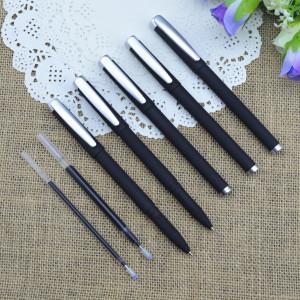 Quality Gel pen,Promotional gel-ink pen with cap,black rubber gel-ink pen wholesale