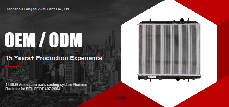 PEUGEOT 407 2004- Car Fitment Aluminum Radiator for Auto Spare Parts Cooling System