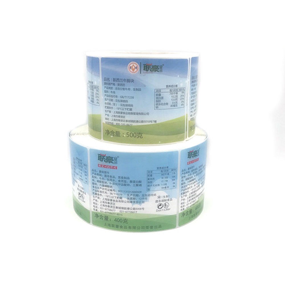 Medical And Health Green Custom Food Label Stickers Self Adhesive food safe stickers