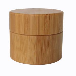 Quality 100g Leakproof PP Cosmetic Jar Containers With Bamboo Cover wholesale