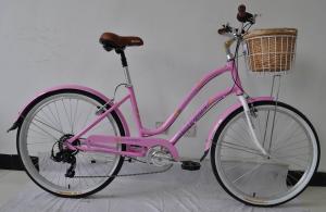 Quality CE standard hi-ten steel 26 inch elegant city bike for lady with Shimano 6 speed wholesale