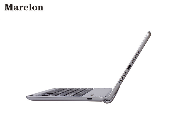 Silver Folding Ipad Air Keyboard Case / PU Leather Case ABS Bottom Material