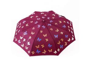 Quality Automatic Lightweight Travel Umbrella Printing Silk Screen Colorful 3 Fold wholesale