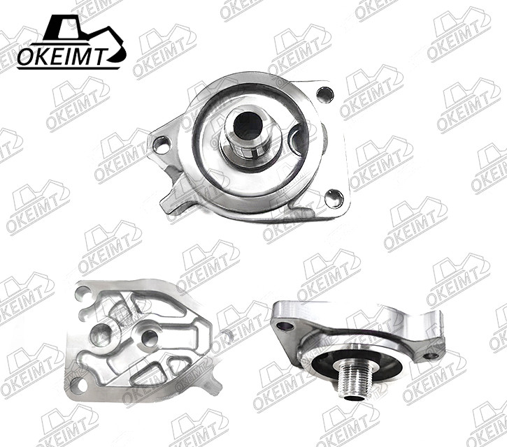 Aluminum Machinery Parts 4D84 Oil Filter Head For Excavator Engine