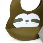 Newborn Baby Cute Silicone Bibs With Crumb Catcher Eco Friendly Material