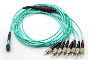 China SM MM OM3 OM4 OS2 Fanout MPO MTP Cable SC LC FC ST Connectors on sale