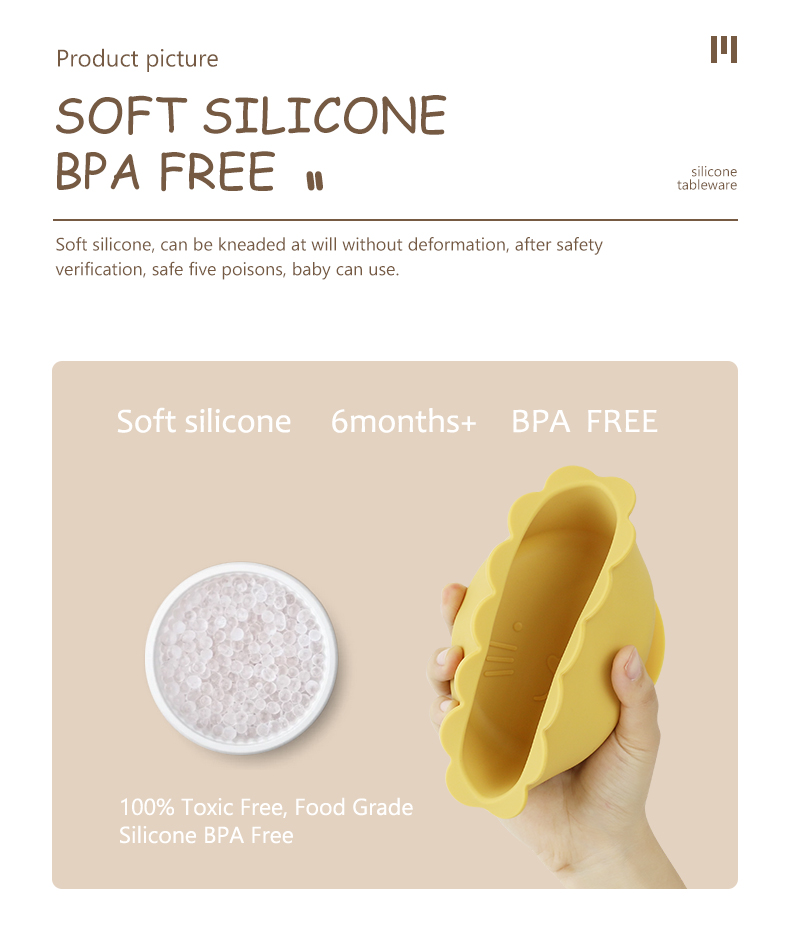 Suction Silicone Bowl Set BPA Free PVC Free For Unisex Infant Kids