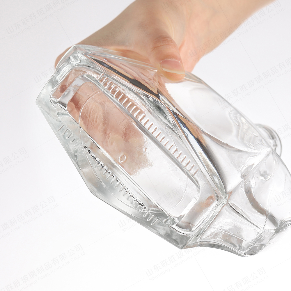 700ml Collar Material Glass Tequila Rum Whisky Liquor Spirit Glass Bottle