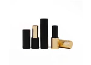 Quality SGS Black Gold Cylinder Lipstick Containers Bulk For Cosmetics wholesale