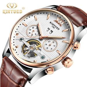 Quality Genuine Leather Tourbillon Mechanical Watch Shockproof High Hardness wholesale