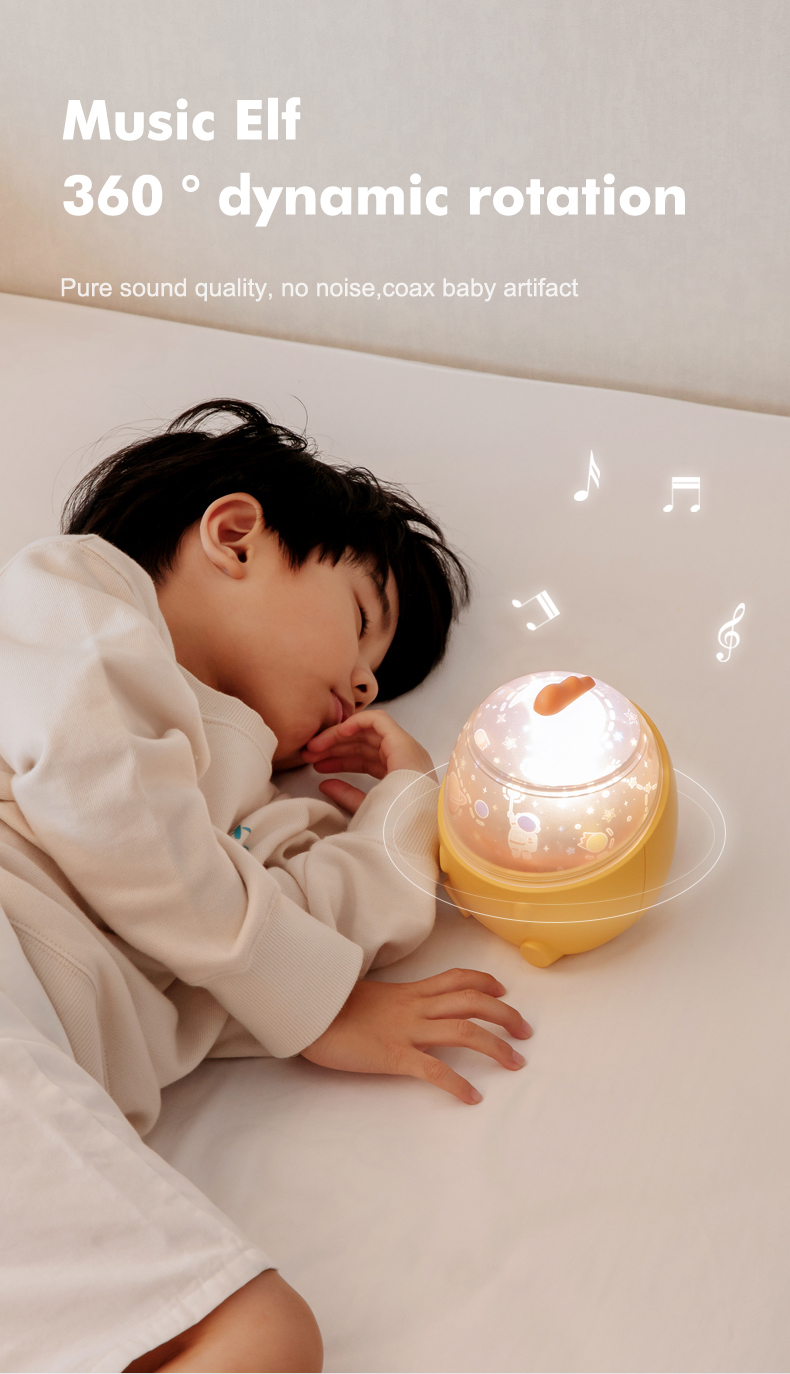New Cute Dinosaur Sky projection Night Light Rotating Music box Projector USB rechargeable table lamp For Kids Holiday G