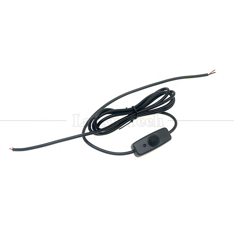 Custom Factory Waterproof Silicon Cover Push Button 2 Pin DC Power on off Switch Cable for Lamp Motorcycle