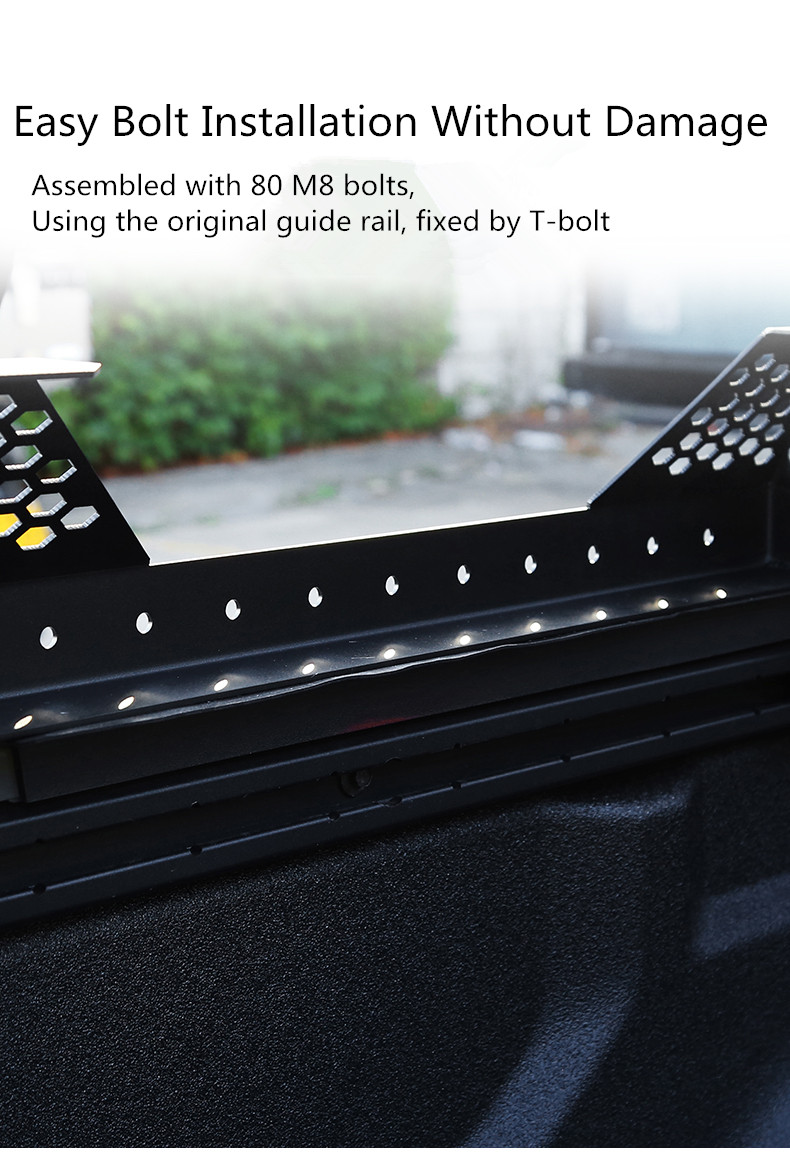 46kg Hard Steel Truck Rack System for Jeep Gladiator Toyota Ford DMAX Stainless Steel