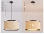 Rattan chandelier restaurant modern minimalist creative living room bedroom
