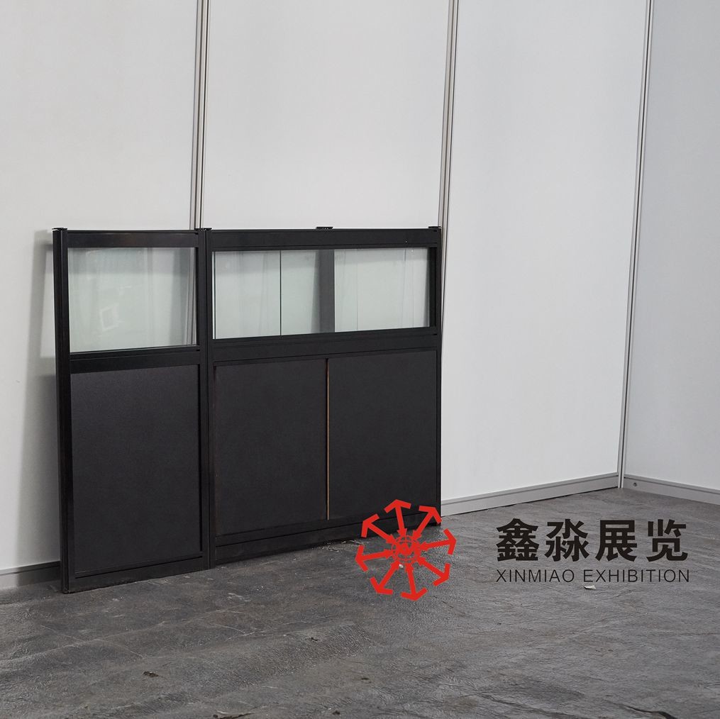 Aluminum Foldable Showcase, rentable foding cabinet for display, exhibition foding glass+aluminum+MDF panel showcase