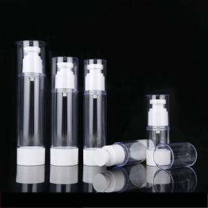 Quality Skin Care Makeup Pump Bottle Empty Cosmetic Bottles White Clear Color ISO90001 wholesale