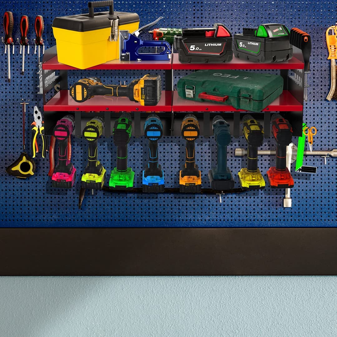 Wall Mount Screwdriver Bit Holder for Powder Coating Workshop Rack Garage Storage