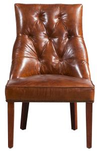 Quality CE Retro leather armchair wooden frame wholesale