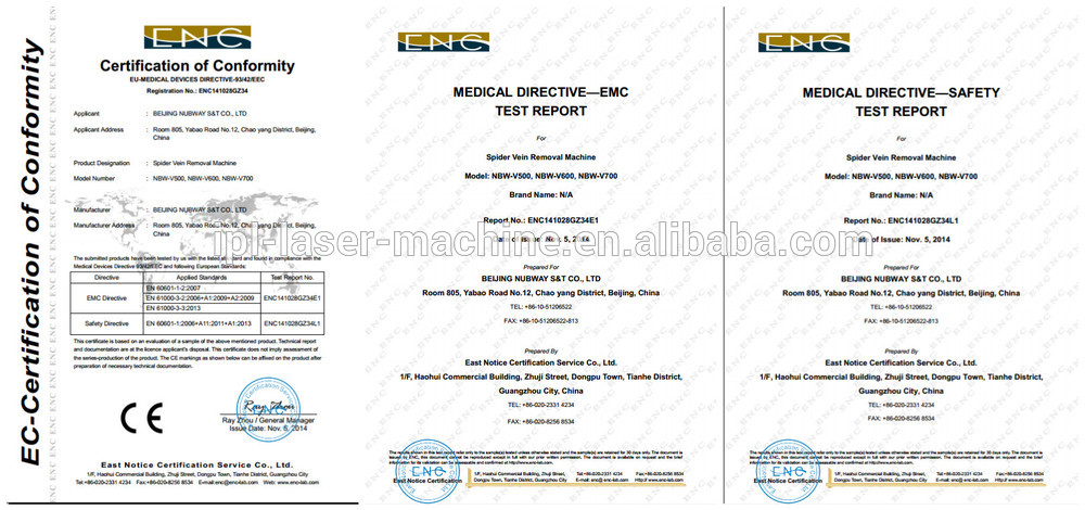 spider vein removal machine CE and EMC and SAFETY report.jpg