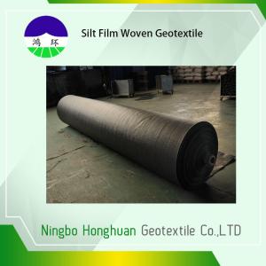 Quality Grab Tensile Geotextile Fabric For Roads , Black 136g Woven Polyethylene Fabric wholesale