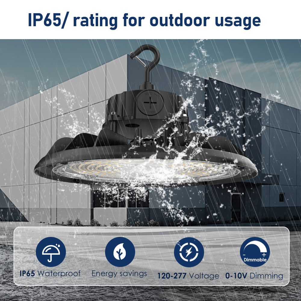 Industrial Workshops Warehouse LED UFO High Bay Light Dimmable 100W 150W 200W 240W Ip65