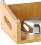 Anti Slipping Elevated Bamboo SS304 Bowl Pet Feeder Stand