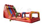 Triple Lane Kids / Adult Inflatable Slide Colorful With Efficient Air Blower