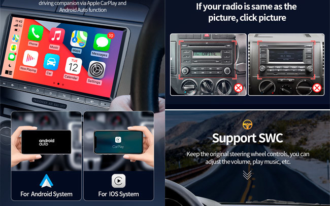 GPS Navigation VW Car Radio 2+32G Bluetooth 9 Inch Android Car Stereo Passat Tiguan