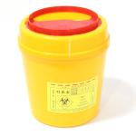 Yellow Swing Lid Needle Disposal Medical Sharps Box High capacity plastic square