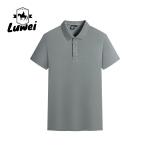 Embroidery Logo Mens Polo T Shirts Breasted Cardigan Lattice Polyester