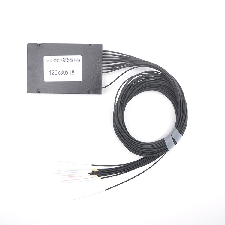 A132 Single Mode Fiber Optic PLC Splitter 3.0mm Black Cassette Module Plastic