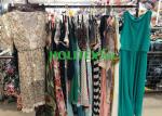 American style used women's clothing , second hand ladies silk dress for