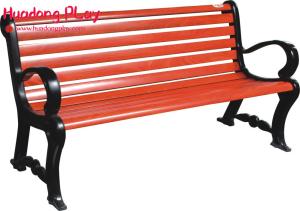 Quality Commercial Grade Weatherproof 3 Seater Outdoor Benches Resting In Garden Red Brown wholesale