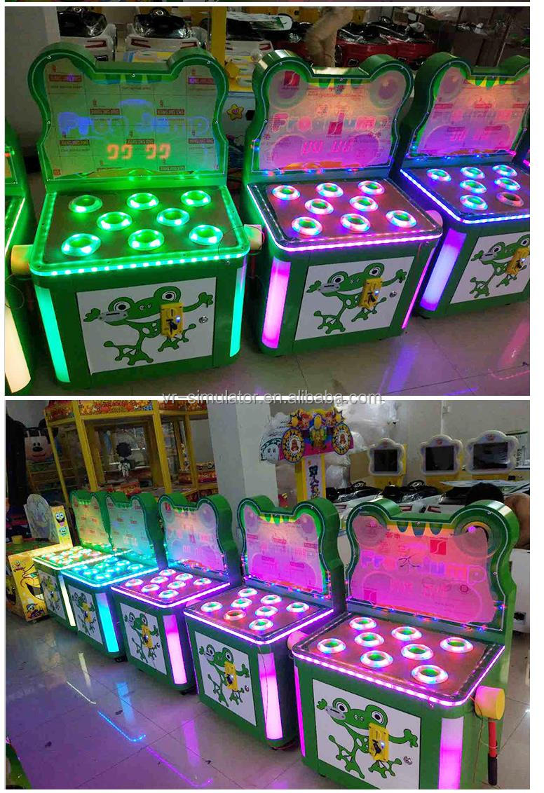 Children paradise video game entertainment parent-child ticket redemption coin operated frog whack-a-mole game machine