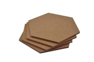 Quality Recycled PET Wall Hexagon Acoustic Panel 9mm / 12mm Indoor Decoration wholesale