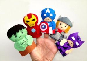 Quality Marvel Comic The Avergers Collecttion Felt Finger Puppet Plush Toys wholesale