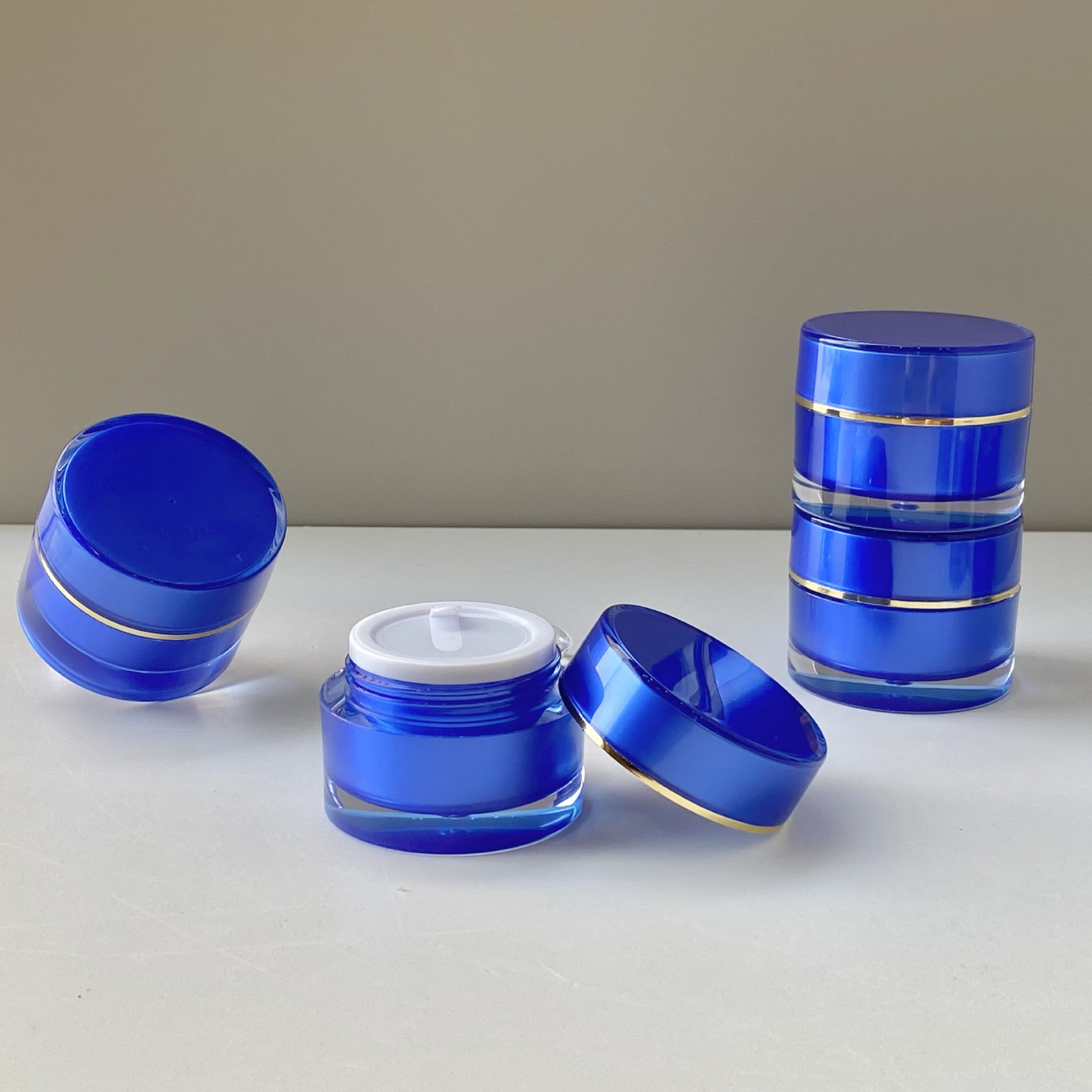 5g 10g 15g 20g 30g 50g 100g Cosmetics Acrylic Gel Nail Jar Matte for Skin Care Cream Frosted Plastic Jars with Screw Lids