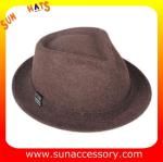 T9641161 Sun Accessory customized fashion winner 100% wool felt fedora hats,
