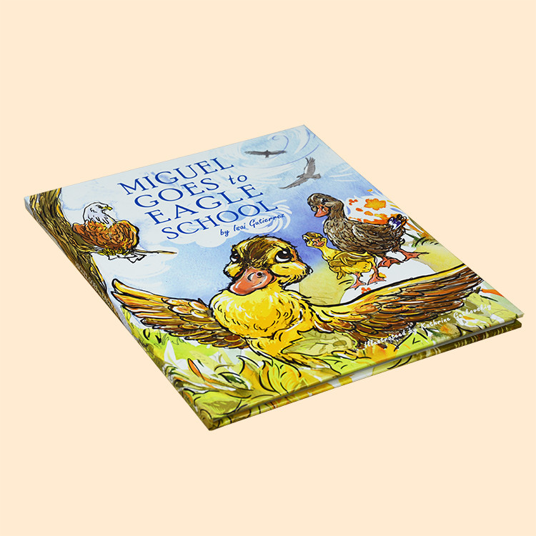 Full Color English Story Kids Book Printing Customized A4 Hardcover 40 Pages