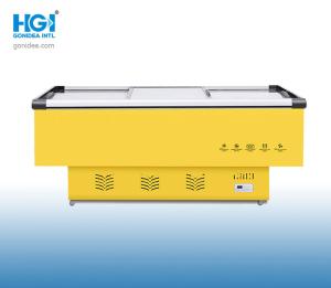 Quality 1088L Gonidea Supermarket Island Freezer Auto Defrost 3 Glass Door wholesale