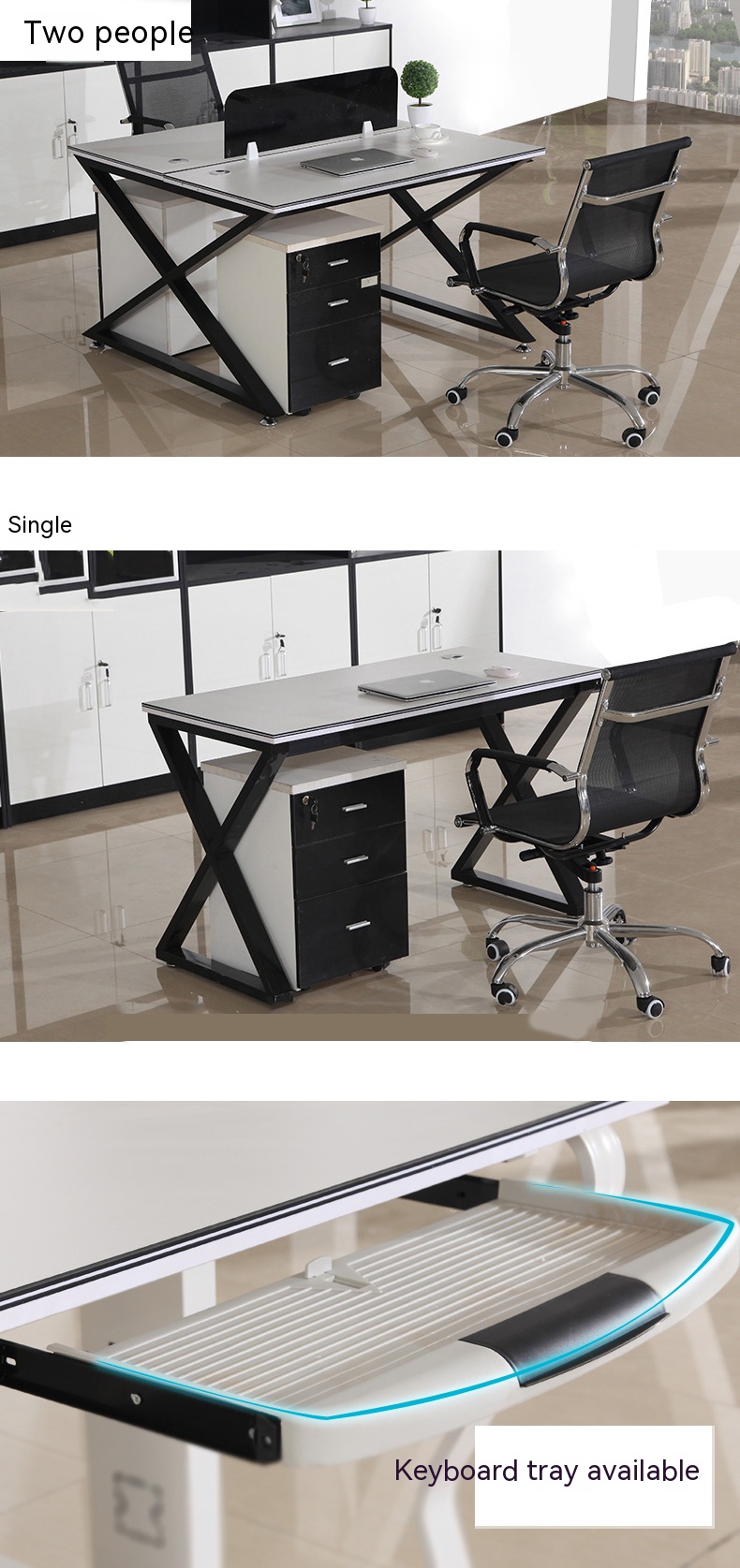 4 Person and 6 Person Combination Office Furniture for Collaborative Modern Workspace