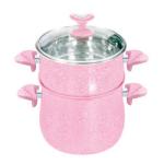 Glass Cover Spray Paint Pressure Cook Pot With Butterfly Handle