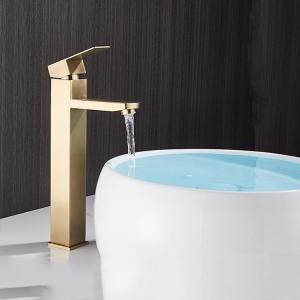 Quality Electroplated 304 Stainless Steel Black Basin Faucet Square Anti Corrosion wholesale