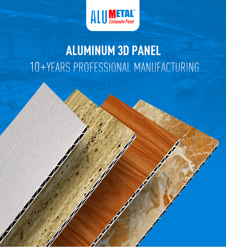 3D Exterior Perforated 1220mm Aluminum Corrugated Panel ACM Aluminium Composite Panel 8mm