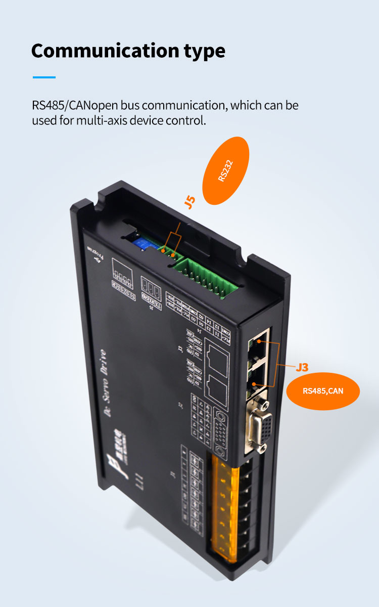 24-80v Power Input Dc Servo Drive Support Rs485 Canopen Ethercat For Robotic
