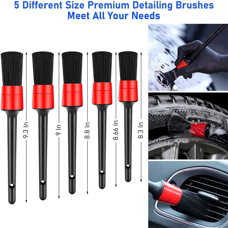 Factory Price 15 PCS Soft Hair Car Brush For Clean Vents Dash Trim Wheels