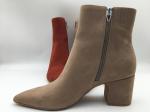 women's pointed toe dress ankle boots，soft cow suede nappa leather with YKK
